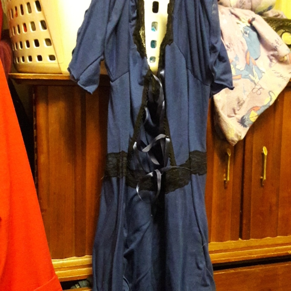 Blue corset front tunic